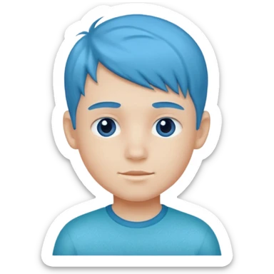 A profile imogi that is blue and aqua color and with  texxure a boy one something like that sticker