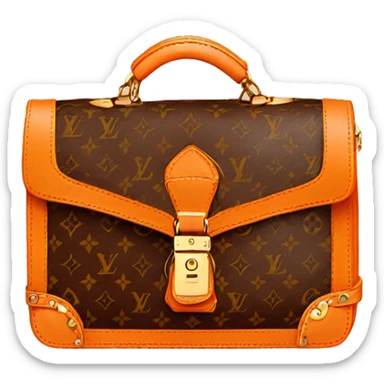 Louis Vuitton bag orange sticker