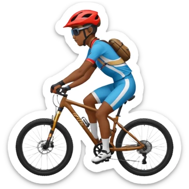 Bicicleta Mtb, ciclista montado, montaña sticker