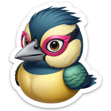 A great tit bird that is also a burglar. sticker