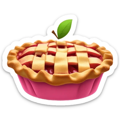 Apple pie colored pink  sticker