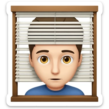 Male peeking behind blinds cuck sticker