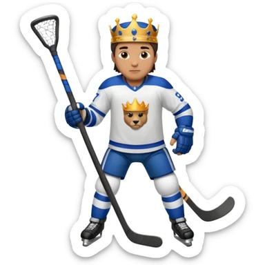 King Hockey player full body sticker