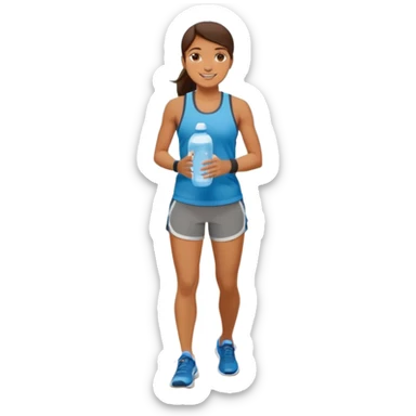 Jogger with water bottle, Park Visitors. sticker