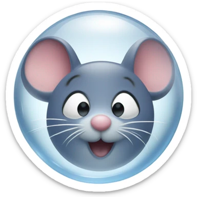 Mous in waterdrop sticker