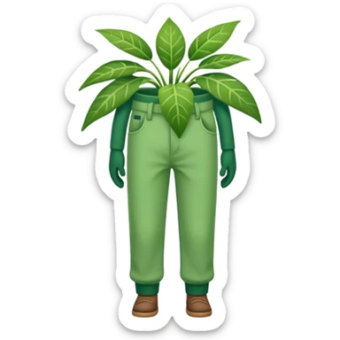 Plants with pants sticker