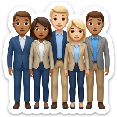 Software Engineering team (multi sex and ethnicity) sticker