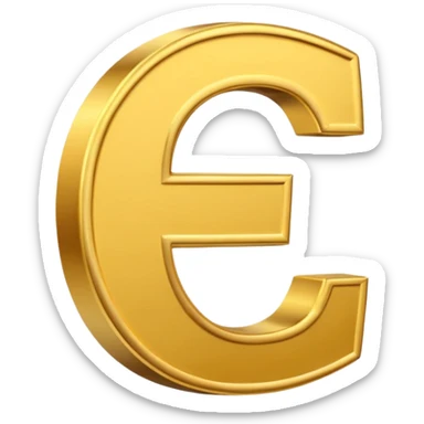 Symbole de currency en or en forme de lettre F précise, seul, 3D, brillant, style emoji simple et lisible sur fond uni. pas une autre lettre

Fcoins sticker