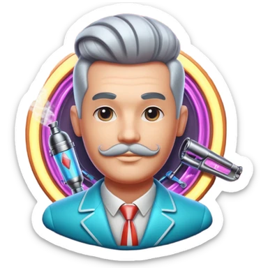 pay attention only to the image. ignore the text. for the logo/image create a mixture of classic 50s/60s barber feel that youd get from a barber bar. But then add that modern, hyperreastic, futuristic, neon, smoke, bricks, and more to create an epic logo that men in their 30s will really connect to sticker