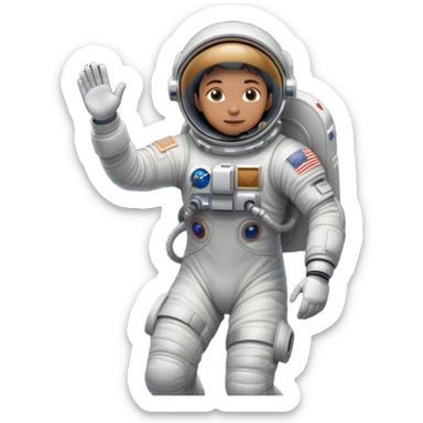 Cinematic Realistic mystery Astronaut visor down – A highly detailed depiction of an astronaut in a state-of-the-art space suit, floating weightlessly in the vast expanse of space. The reflective visor hides the face so we only see the reflection, while intricate suit details and soft lighting create an immersive sense of realism. sticker