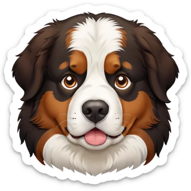 Tired and confused bernese mountain dog sticker