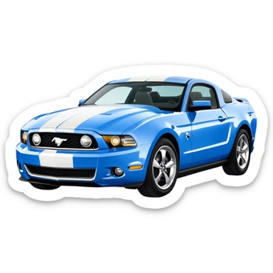 blue 2010  Ford Mustang  sticker