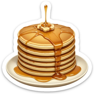 pancakes with caramel and nuts sticker