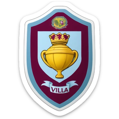 aston villa crest sticker