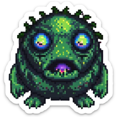 Blob monster with one eye sticker