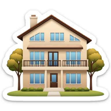 modern house for a normal family sticker