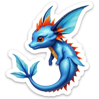 Salandit-Vaporeon-Flareon-Fakémon-hybrid-creature (full body)  sticker