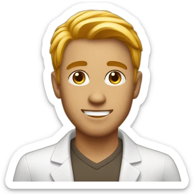 guy being a newbie entrepreneur sticker