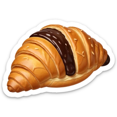 croissant chocolate sticker