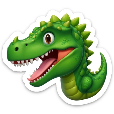 Dinosaur sticking its tounge out sticker
