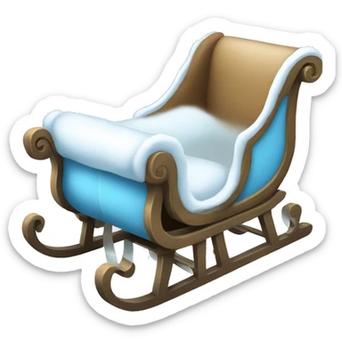 Snow light blue sleigh  sticker