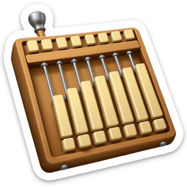wood glockenspiel instrument sticker