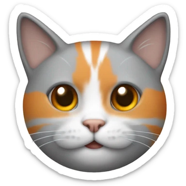 Un gato naranja pegando a uno gris sticker
