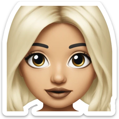 Bebe Rexha from Baby I’m Jealous, hyper realistic.  sticker