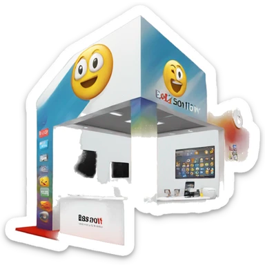 B2B Stand in an expo show sticker