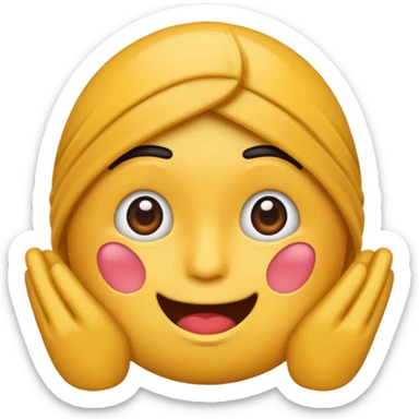 Make me a emoji backing off but embarrassed sticker