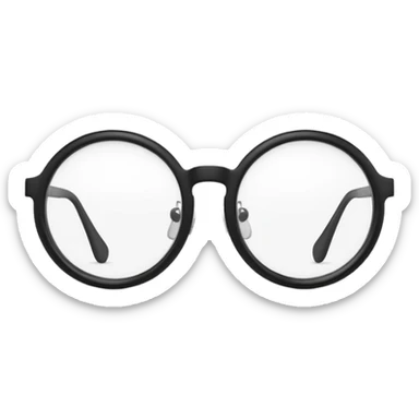 Create a high-quality 3D render that transforms the emojis 👓 into 3D objects. Pixar-style, 

 sticker