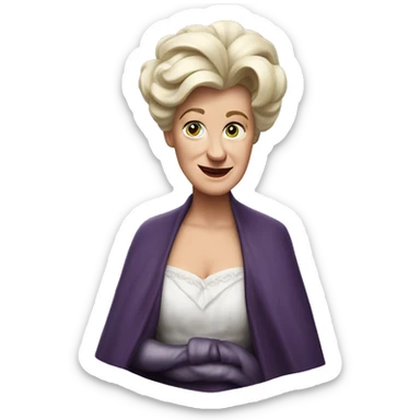 Ursula von der Leyenl photorealistic shrugs sticker