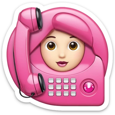 pink phone contacts sticker