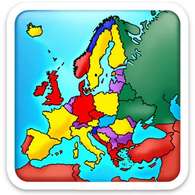 Map of Europe  sticker
