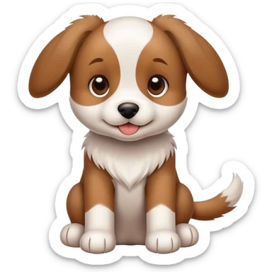 cute puppy dog with floppy ears sticker