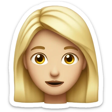 Blond girl rolling eyes disbelief  sticker