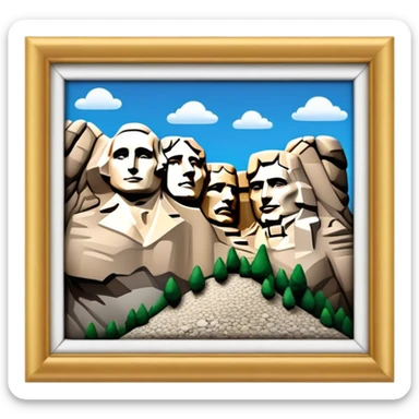 Cinematic Realistic Mount Rushmore Emoji sticker