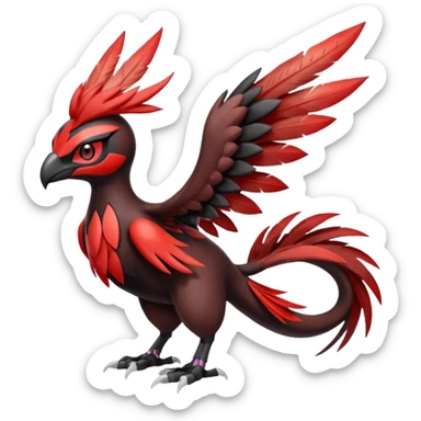 Meloetta-Noivern-Yveltal-Pokémon-Fakémon-fusion-hybrid-creature sticker