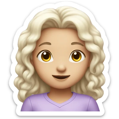 Cute lilac heart sticker