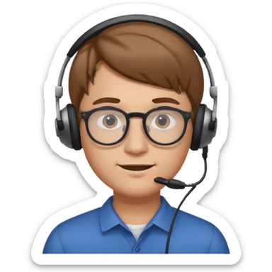 guy with light brown hair fair skin round and broad shoulders, at work IT GUY sticker