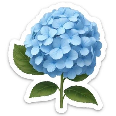 Light blue hydrangea  sticker