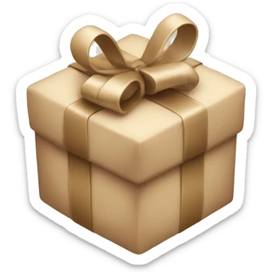 Beige Christmas present  sticker