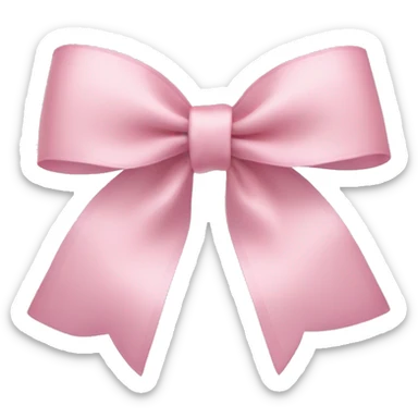 light pink ribbon bow sticker