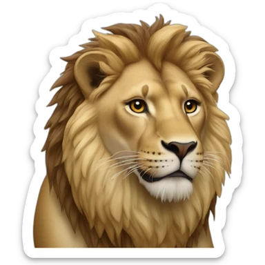 Un lion sur un jaguar sticker