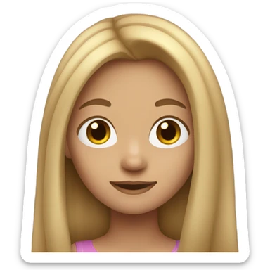 Girl with longish dark blonde hair sticker