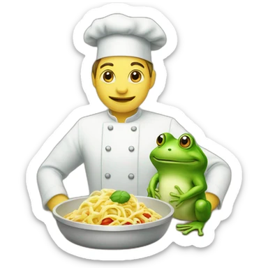 Grenouille qui fait la cuisine  sticker