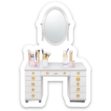 Make up vanity sticker