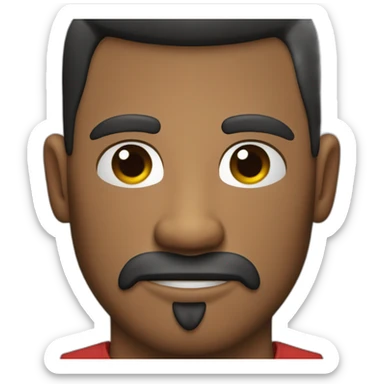 Hombre piel clara, barba rojiza, pelo moreno, frente muy amplia sticker