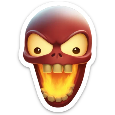 knuckles the echidna skull fire sticker