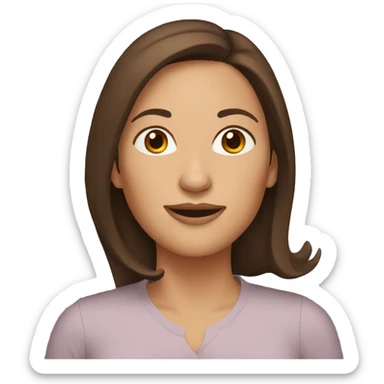 Woman in her 40s with brown hair  sticker